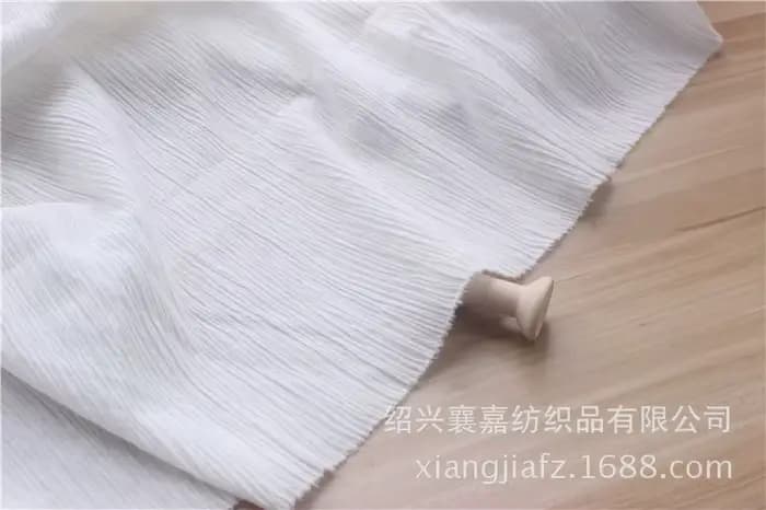 Tissu fin en coton pur, Imitation lin, Texture froissée, chemise pour femmes, robe, pyjama, tissu à coudre artistique rétro en crêpe, 120x50cm