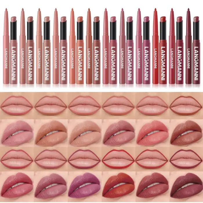 Ensemble de crayons à lèvres imperméables intégrés + rouge à lèvres