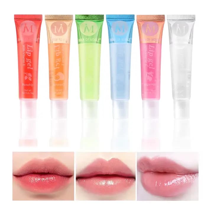 6 pièces saveur fruitée aqueux brillant à lèvres ensemble clair Gel