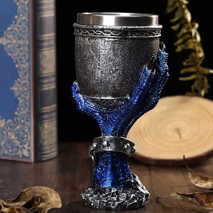Gobelet griffe de dragon en acier inoxydable, insert gothique rétro, calice en verre à vin Trink Kelch, 2024