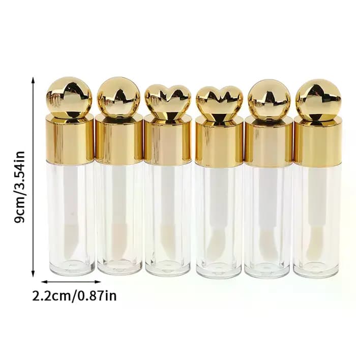 Tube de brillant à lèvres galvanisé Transparent de 5ml