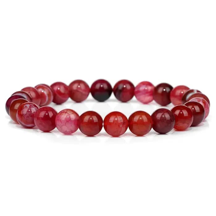 Bracelets en pierre naturelle rouge, perles de 8mm, Agates, Turquois, œil de tigre, Yoga, méditation, bijoux cadeaux pour femmes et hommes