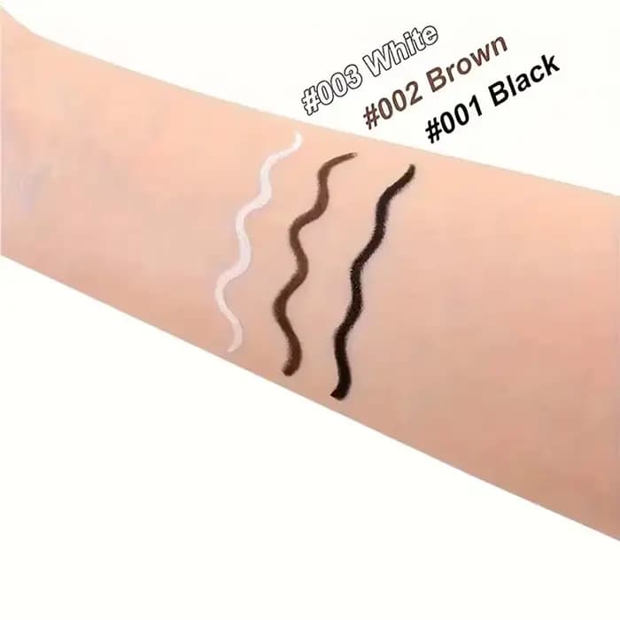 Eyeliner brun noir soyeux, lisse, imperméable et résistant à la sueur, longue durée, 3 pièces