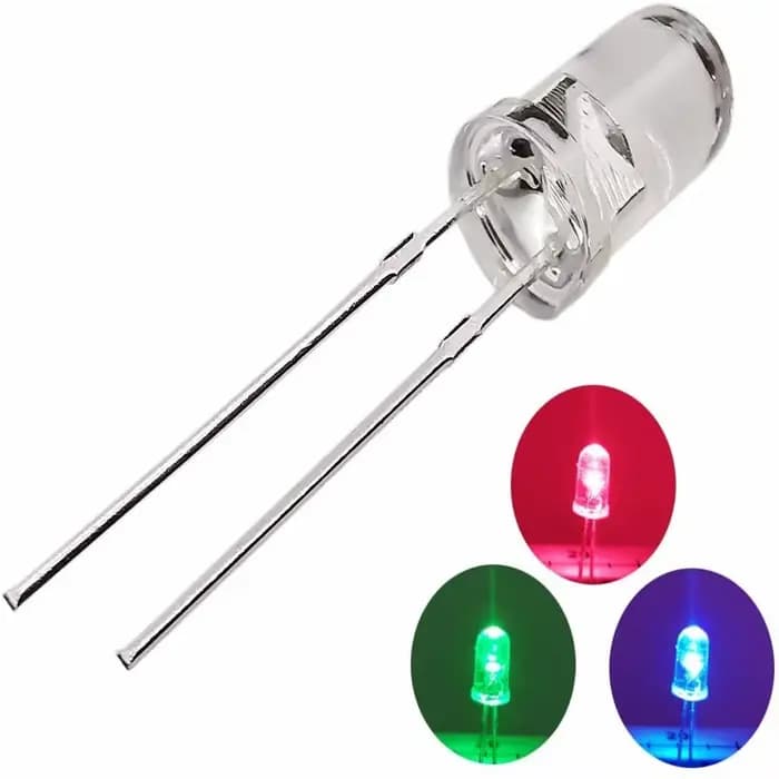 Négligeable de diodes électroluminescentes transparentes, eau claire, blanc, vert, rouge, bleu, jaune, RVB, rapide, lent, bricolage, F8, 8mm, 500 pièces