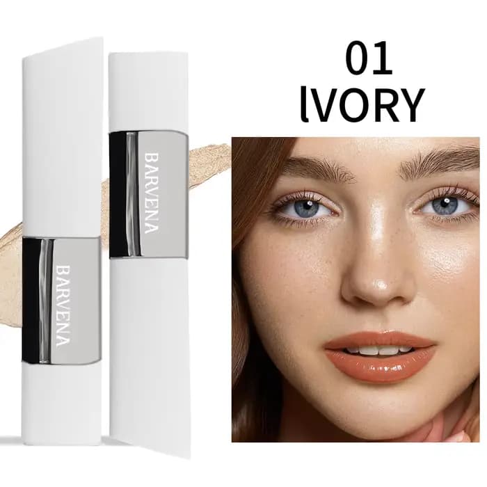 Bâton de fond de teint 2 en 1 à changement de couleur – Formule hydratante légère, couverture adapté