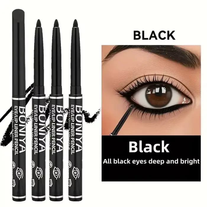 Eyeliner brun noir soyeux, lisse, imperméable et résistant à la sueur, longue durée, 3 pièces
