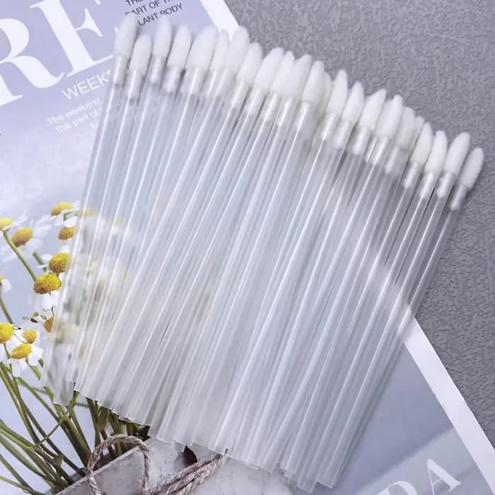 500 pièces brosse à lèvres jetable rouge à lèvres brosse cils microbrosse Mascara baguettes applicat