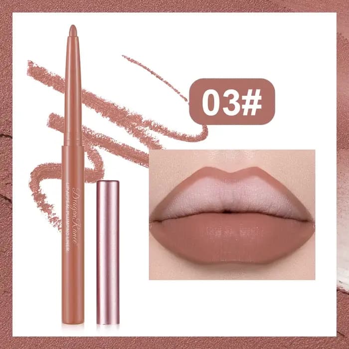 Crayon à lèvres mat mauve longue tenue, waterproof, non-collant, contour des lèvres velours, maquill