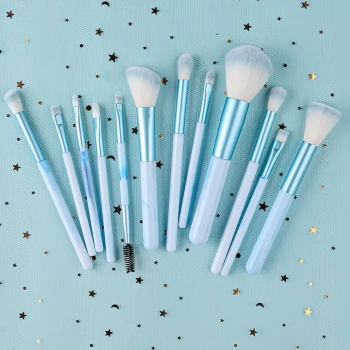 Ensemble de pinceaux de maquillage doux et moelleux pour femme, correcteur, blush adt, poudre, fard