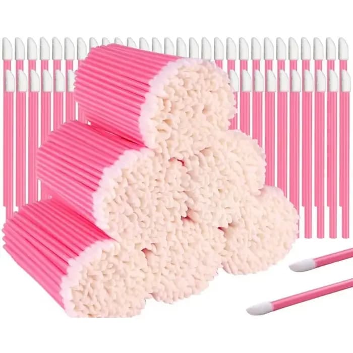 Applicateurs jetables sans peluches pour lèvres, 100 pièces, testeurs de rouge à lèvres, baguettes a