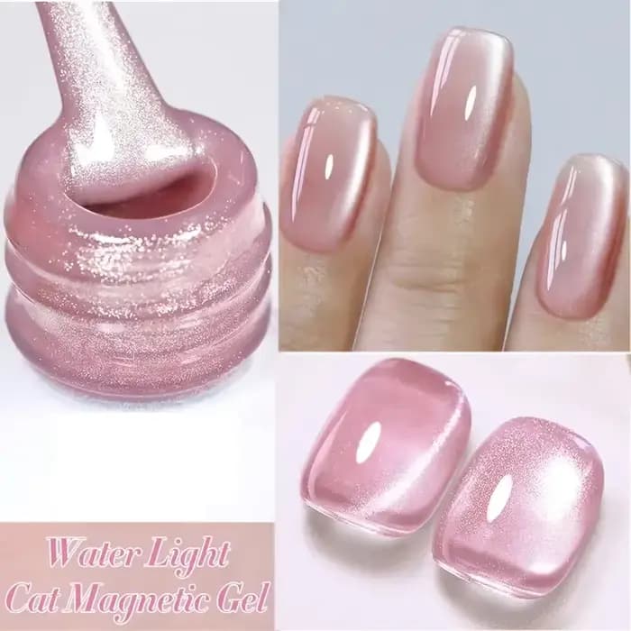 BORN PRETTY – vernis à ongles Gel magnétique en forme de chat, perle de verre scintillante, Flash bl