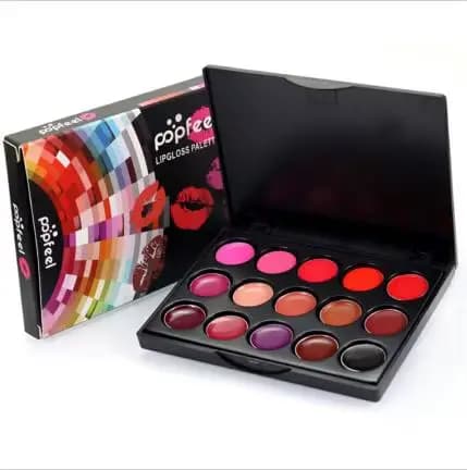 Mini Palette de maquillage brillant à lèvres, 15 couleurs, couleur chair, rouge, violet, rose, hydra