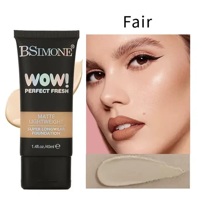 Fond de teint mat BSIMONE 40 ml, léger, super longue tenue, hydratant, fini naturel, couvrance modul