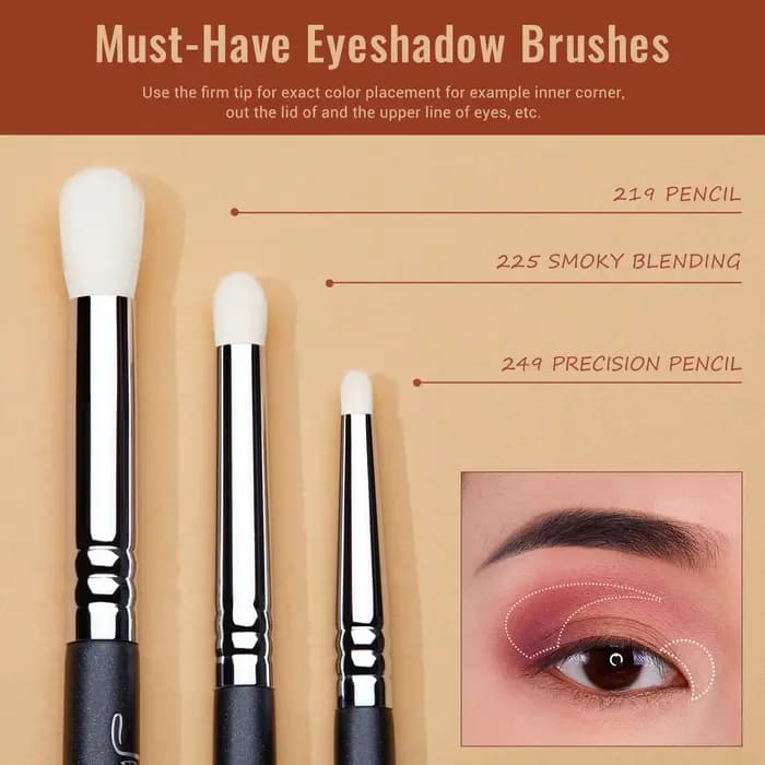 Jessup-Ensemble de pinceaux pour les yeux, pinceau de maquillage pour fard à barrage, mélange synthé