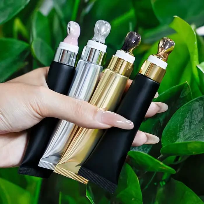 Huile à lèvres végane personnalisable avec logo, 15 ml, tube souple, gloss repulpant, baume à lèvres