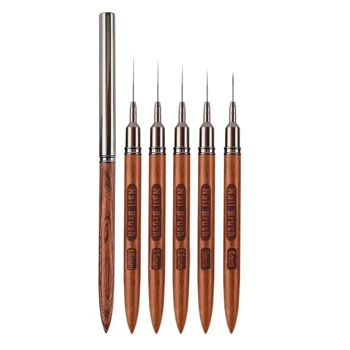 5 pièces/ensemble manche en bois Art Liner bricolage peinture pinceau dessin lignes rayure fleur pei