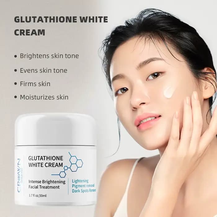 Crème éclaircissante naturelle au glutathion pour le visage, soin anti-taches, anti-mélasma, anti-mé