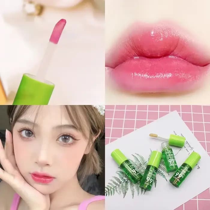 1 pièces hydratant naturel Aloe Essence brillant à lèvres couleur variable Portable imperméable long