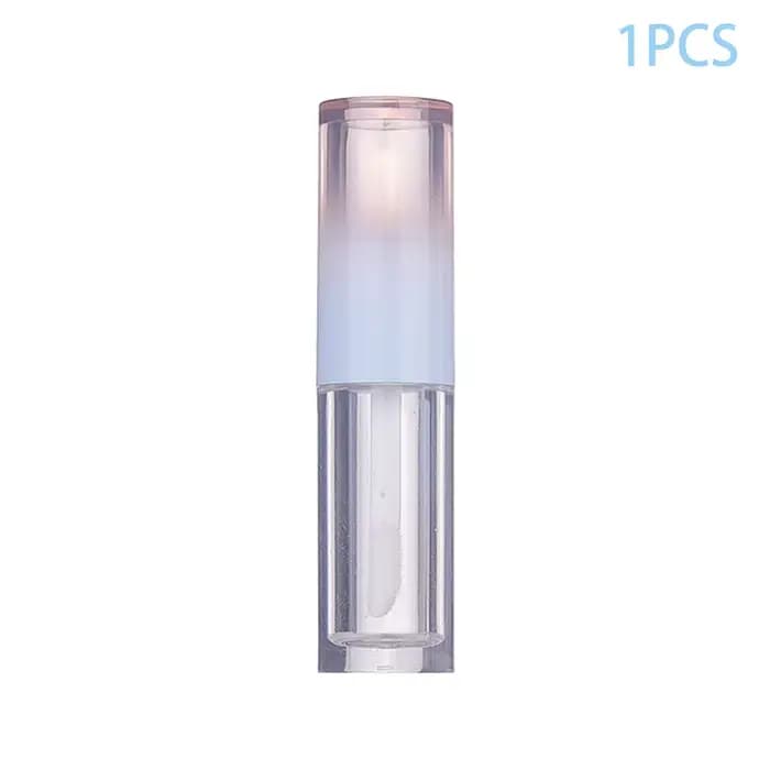 Bouteille de glaçage à lèvres dégradé rose bleu, Tube vide de brillant à lèvres, bouteille rechargea