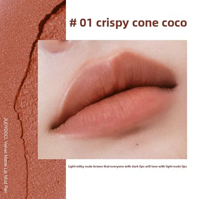 Judydoll stylo à boue pour les lèvres mat vernis à lèvres velours nu soyeux Essence hydratante infus
