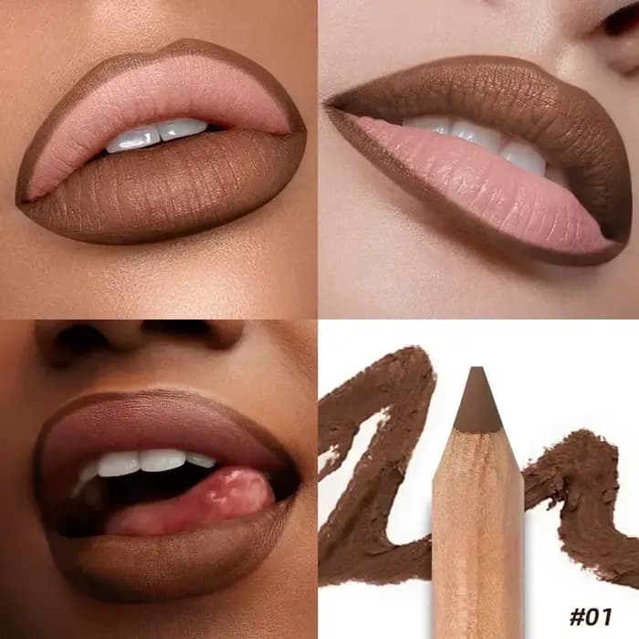Matte 8 couleurs crayon à lèvres Contour des lèvres rouge à lèvres stylo nu marron rouge à lèvres cr