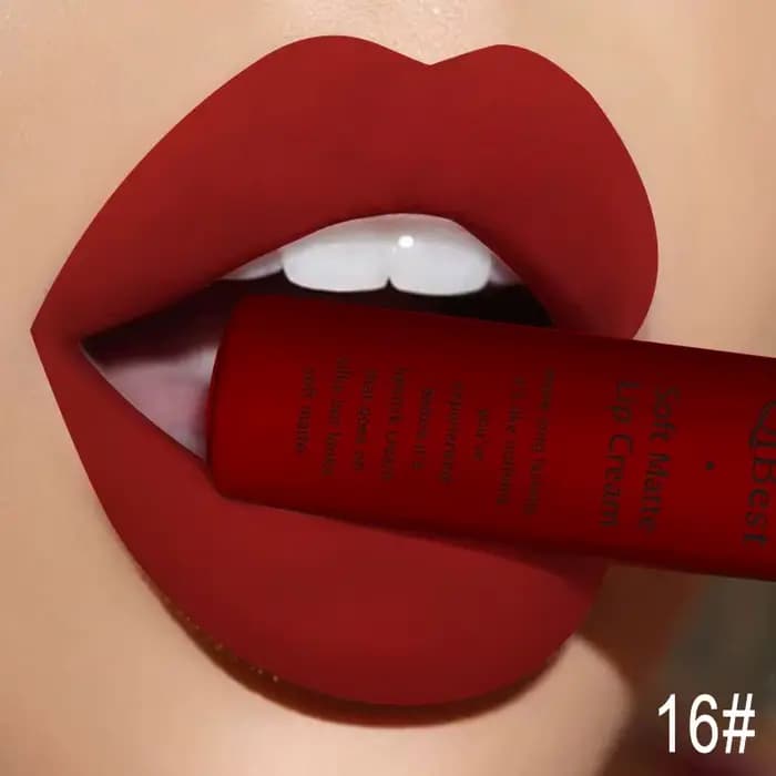QIBEST mat liquide rouge à lèvres imperméable longue durée velours Mate nu rouge brillant à lèvres p