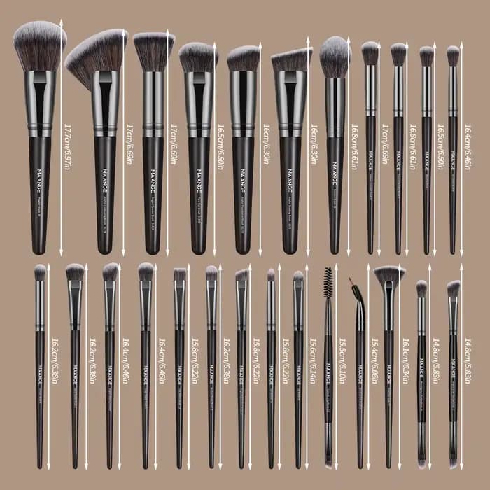 MAANGE 25 pièces boîte-cadeau professionnelle pinceaux de maquillage Kit visage yeux pinceaux de bea