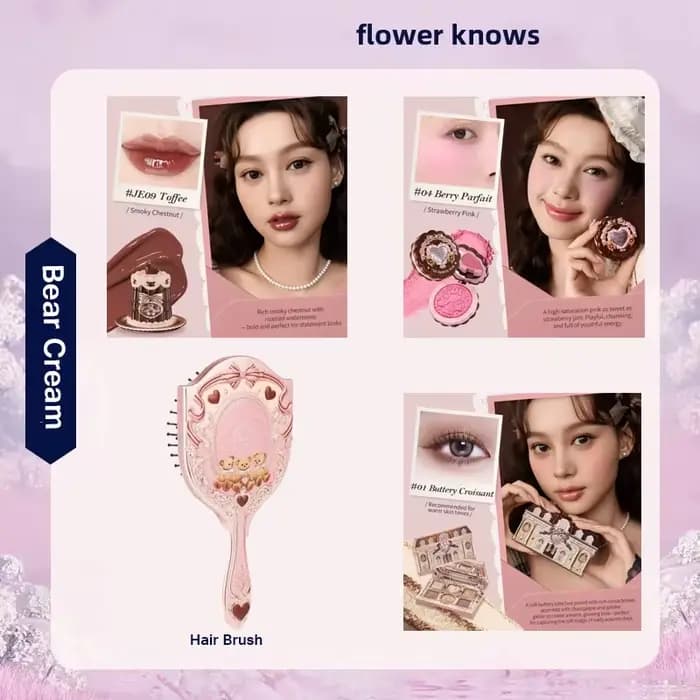 Coffrets de Maquillage Flower Knows Little Angel Bunny Garden Lip Glaze Blush Shell Jewelry Flowerkn