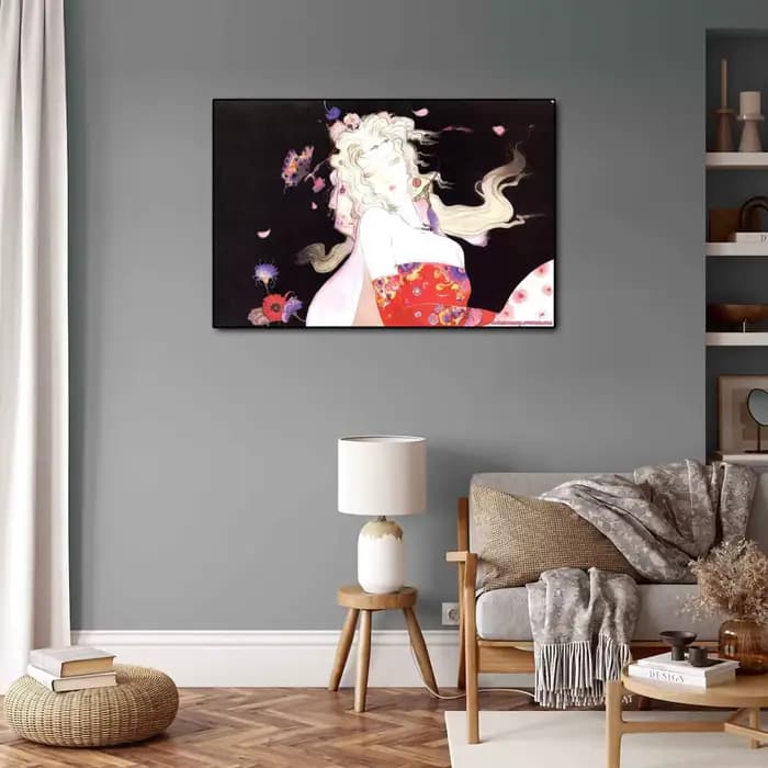 Yoshitaka Amano Final Nette Anime Jeu Vidéo Toile Art Affiche et Mur Art Image Imprimer Moderne Fami