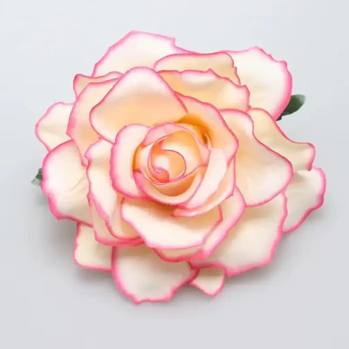 Fleurs de flamenco pour cheveux, coiffe DIY pour mariée, fleurs de rose rouges en tissu floqué, épin