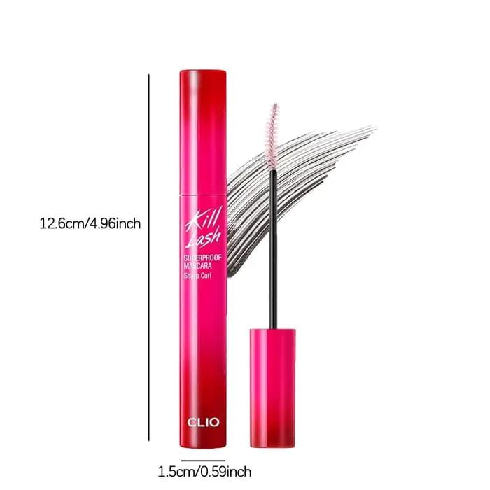 Mascara CLIO Kill Lash Superproof, Formule Volumisante, Léger et Sans Grumeaux, Défini et Séparé, Co