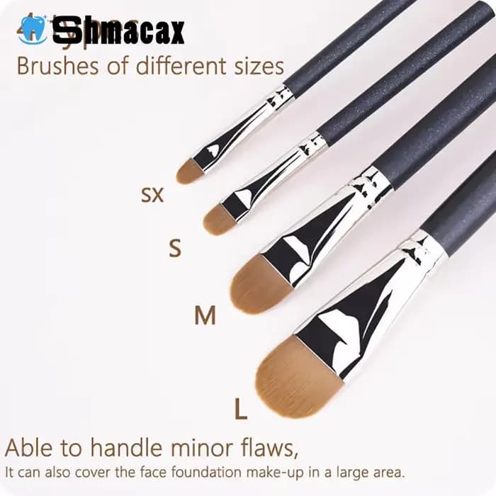 Pinceau de maquillage correcteur de fond de teint Ultra-fin rond plat, outil de maquillage professio