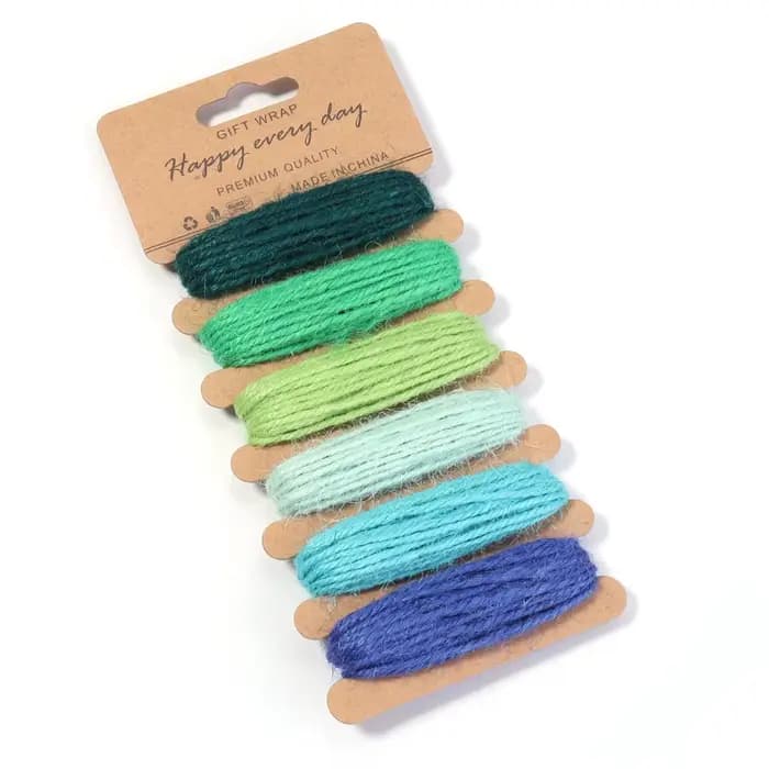 Corde de Jute naturelle colorée en lin et chanvre, 1 planche de 2mm, pour bricolage, vêtements de ma