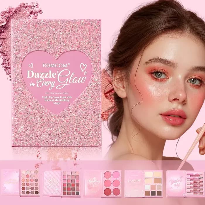 Livre magique de maquillage tout-en-un de 5 pages : kit complet avec fard à paupières multi-ombrage,