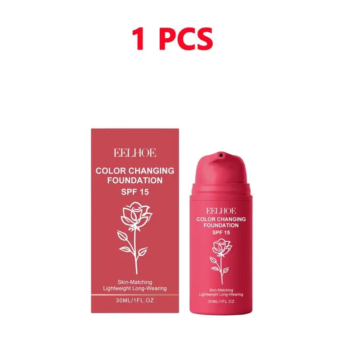 Fond de teint coréen changeant de couleur pour peaux matures SPF 15, correcteur liquide hydratant po