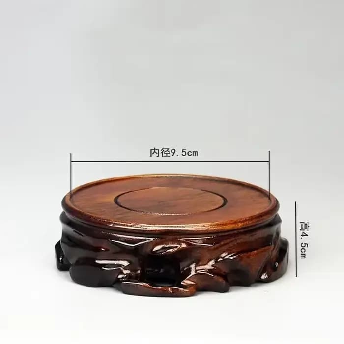 Support de Plante Rond en Bois Massif Simple, Socle Épaissi pour Pot de Fleurs, Bonsaï, Vase, Décora