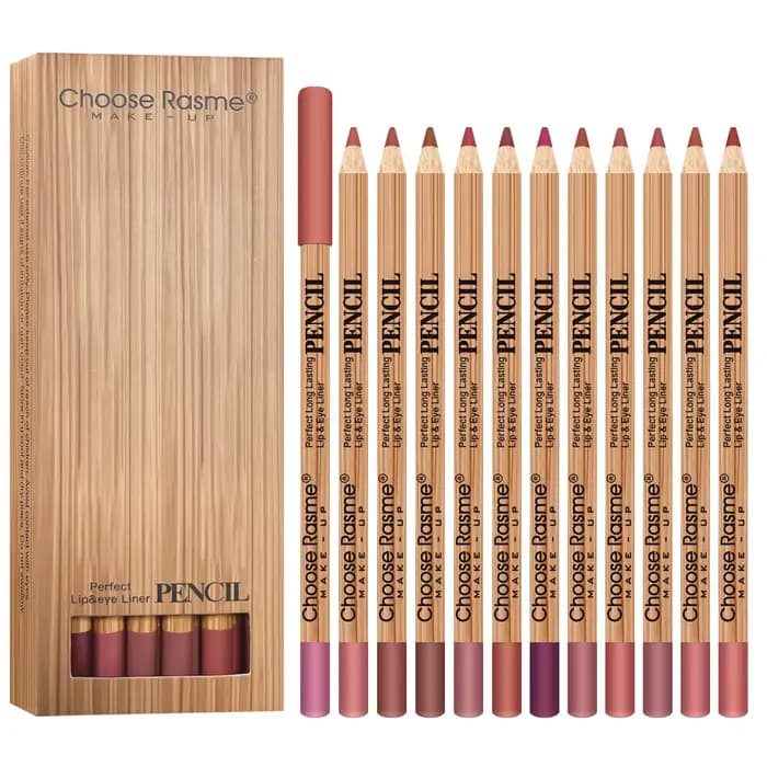 Ensemble de 12 crayons à lèvres mats, rendu des couleurs précis, maquillage facile, imperméable, dur