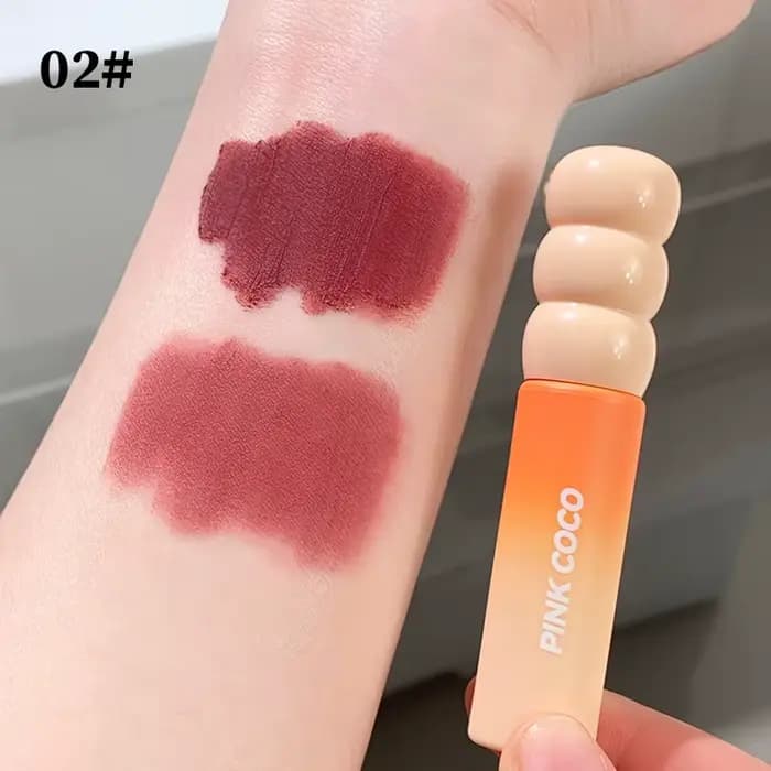 Vernis à lèvres rose COCO coucher de soleil galaxie, mat, velours, boue à lèvres, ton à faible satur