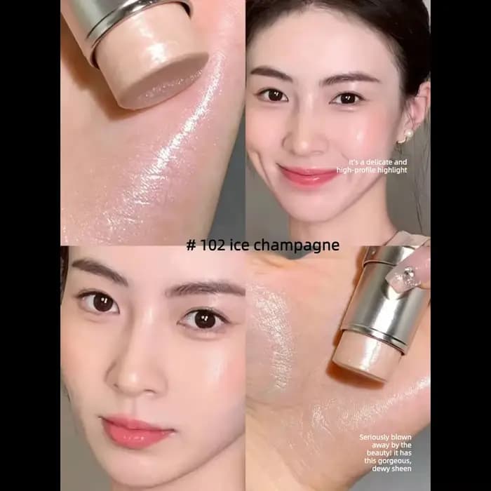 Bâton de haute brillance surligneur Blush eau lumière miroitant imperméable visage Contour illuminat