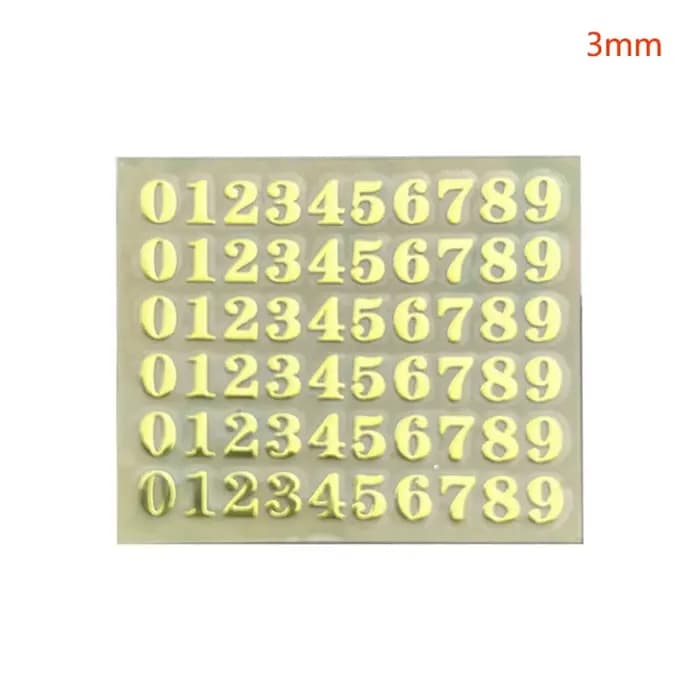 Autocollants chiffres or argent 3mm, Mini autocollants lettres à pour Scrapbooking, fournitures pour