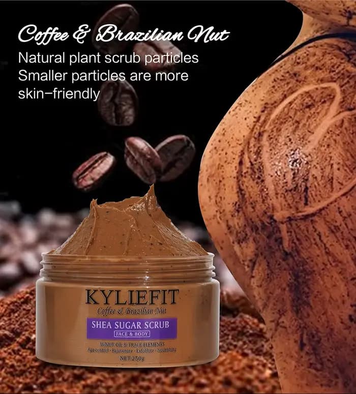 KYLIEFIT Exfoliant naturel au sel pour le corps et le visage, éclaircissant, hydratant, élimine les