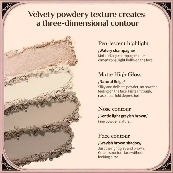 Flower Knows – Palette de poudre de Contour pour femmes, surligneur au chocolat Wonder-Shop, illumin
