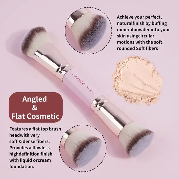 MAANGE-Ensemble de pinceaux de maquillage de base, 4 pièces, avec boîte, pour fond de teint en poudr