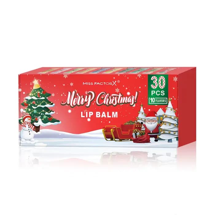 Ensemble de 30 baumes à lèvres avec 10 parfums. Hydrate les lèvres, cadeau de Noël idéal pour les fe