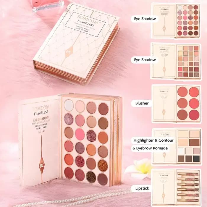 Le livre magique de maquillage contient un fard à paupières, un brillant à lèvres, un fard à joues e