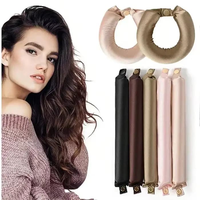 Bigoudi sans chaleur sans chaleur, tige à friser en Satin, bandeau, boucles paresseuses, bigoudis do