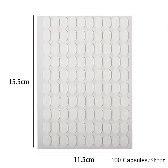 300 pièces de bandes adhésives double face pour supports d'ongles, transparentes, sans trace, pour m