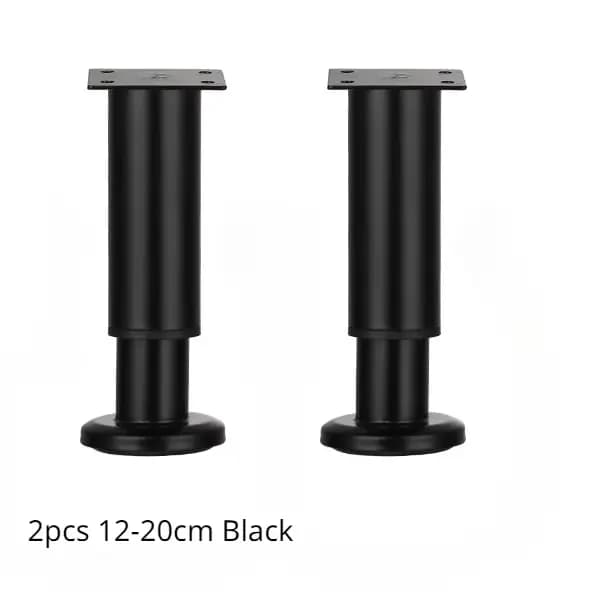 2 pièces Pieds de meuble télescopiques réglables 12-20 cm, pieds de support renforcés pour lit, cana
