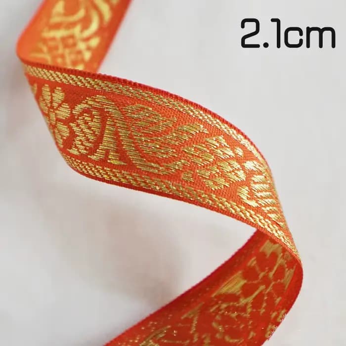 1 mètre de ruban floral, bande de décoration Jacquard, sangle ethnique, garniture de bricolage