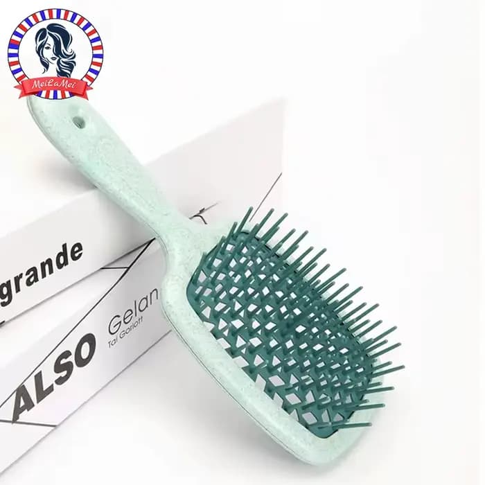 Peignes à coussin d'air à dents larges, brosse à cheveux pour Massage du cuir chevelu, paille de blé